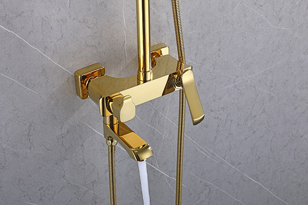 Solid Brass Rain Shower Exposed Shower System with Peeling Technology
