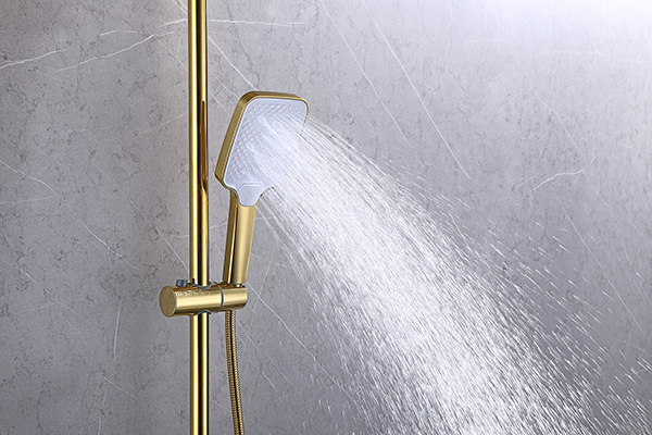 Solid Brass Rain Shower Exposed Shower System with Peeling Technology