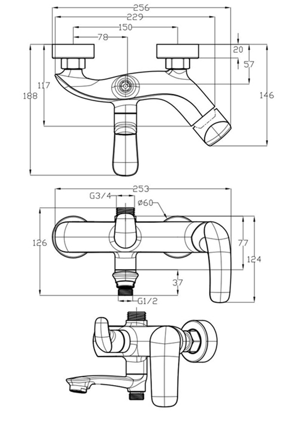 Wall Mounted Shower Kit