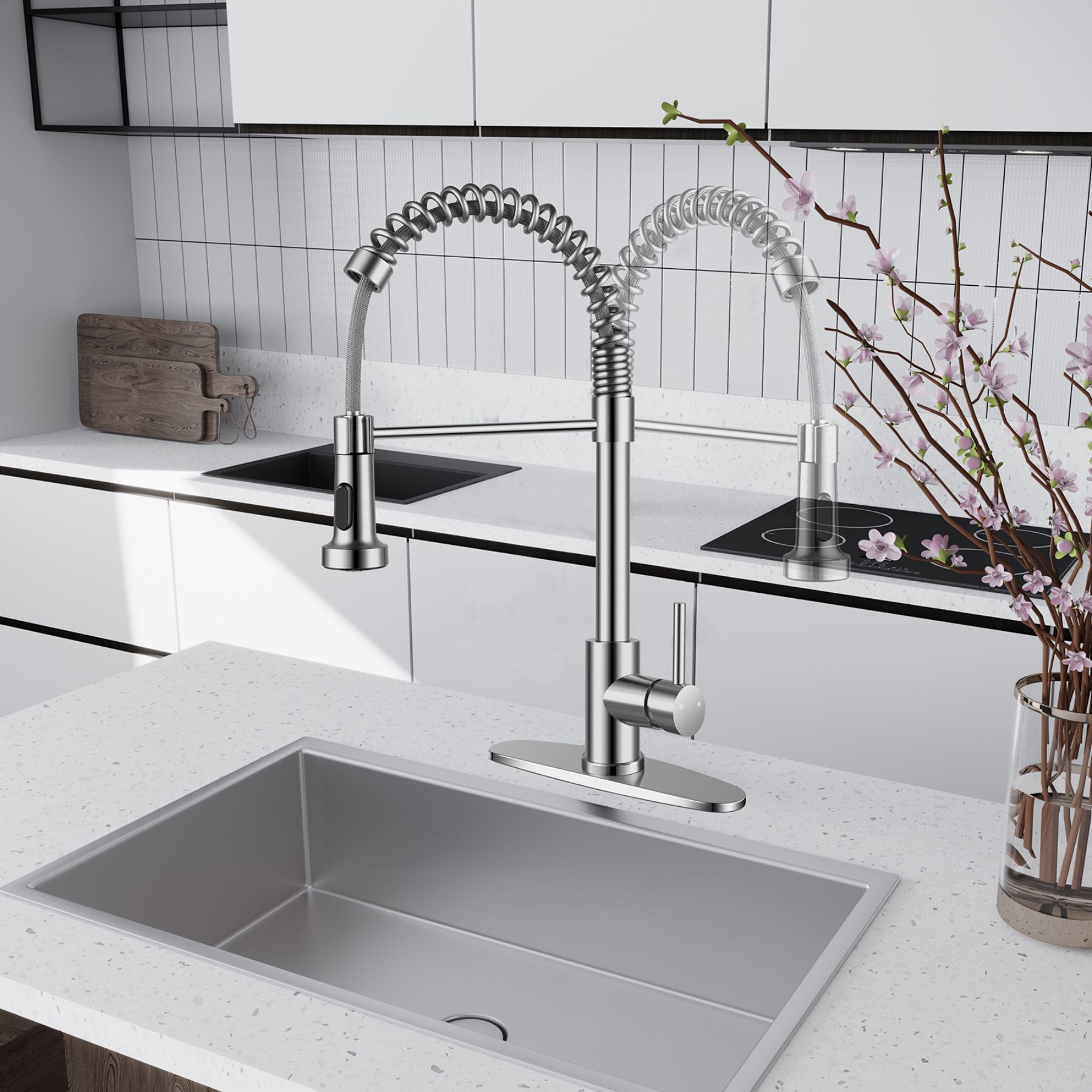 Bar Faucets With Pull Down Sprayer