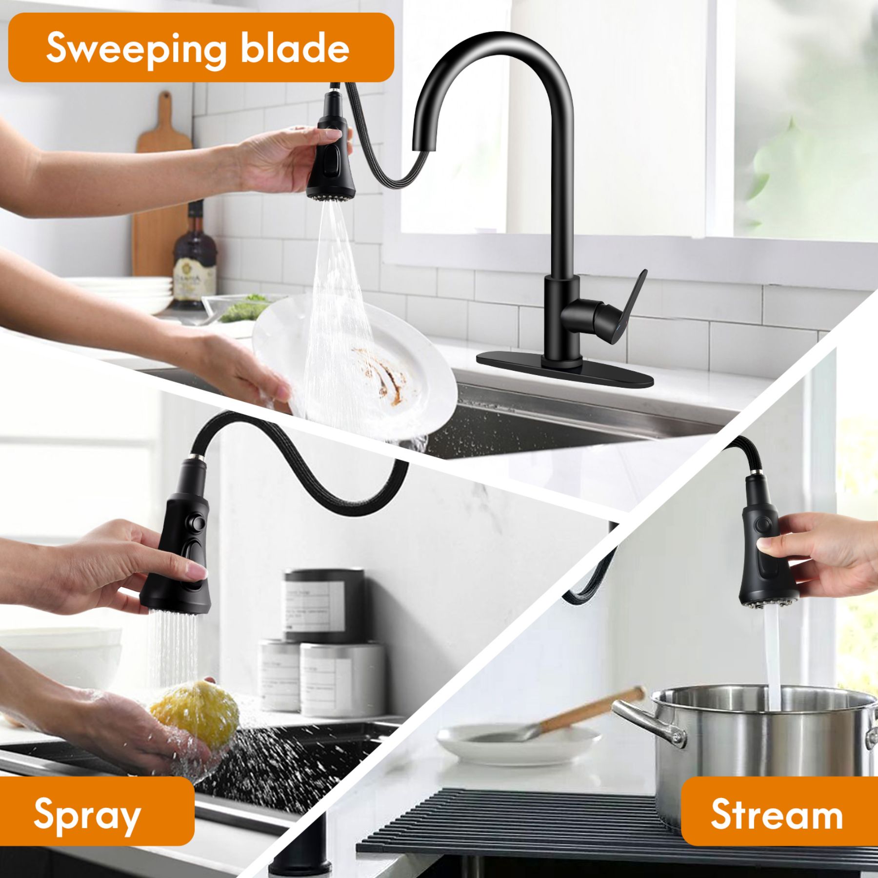Kitchen Faucet With Pull Down Sprayer
