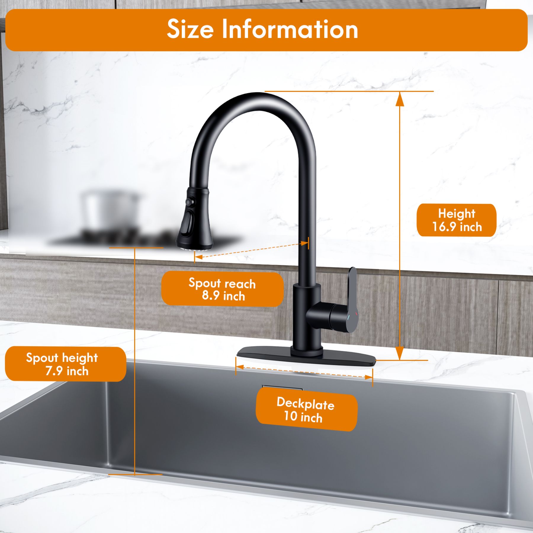 Kitchen Faucet With Pull Down Sprayer