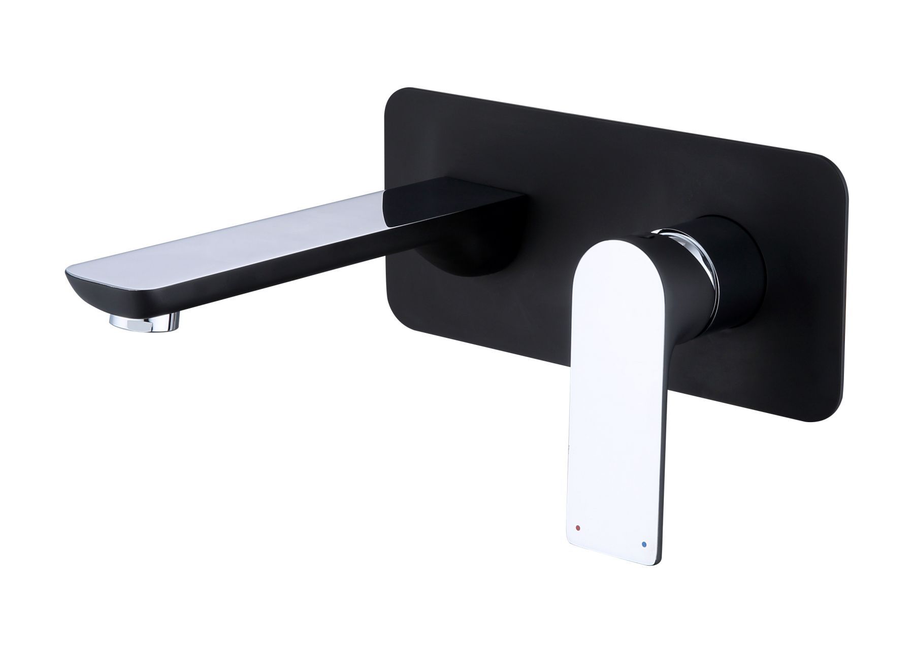 Black Chromed Wall Mounted Basin Tap