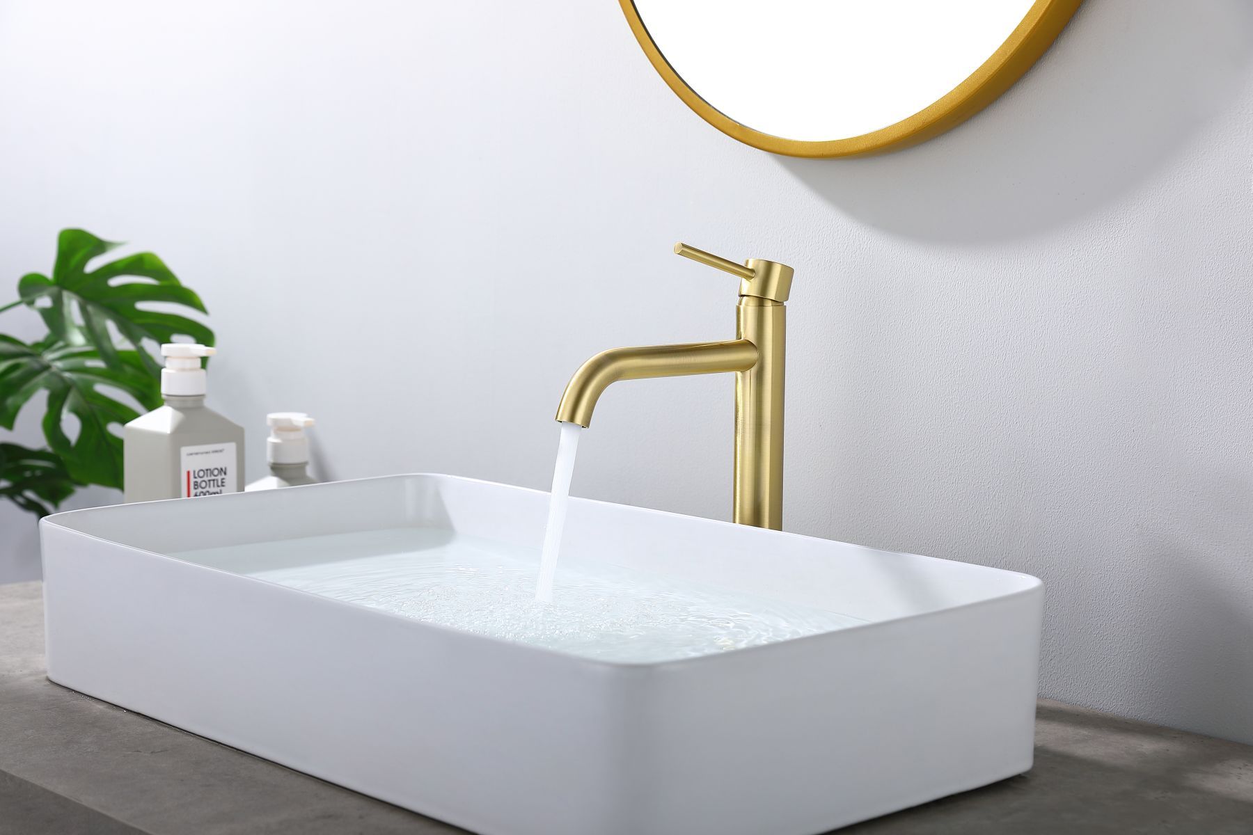 Low-lead Bathroom Vessel Sink Faucet