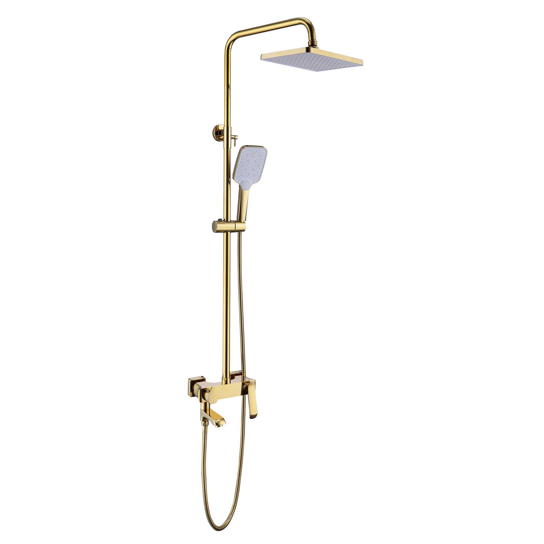 Gold Brass Shower Set