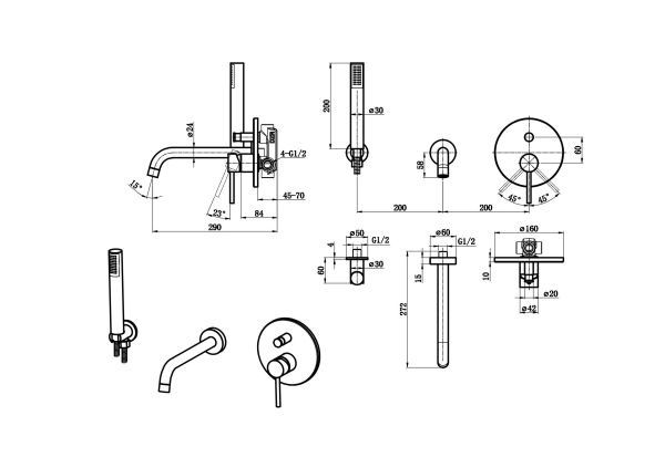 New Wall Mount Bathroom Faucet