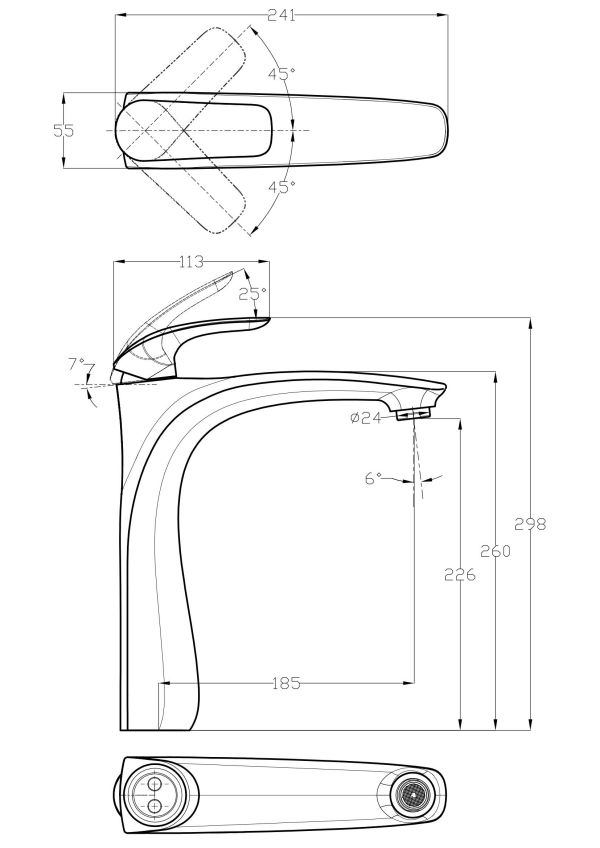 Low-lead Bathroom Vessel Sink Faucet