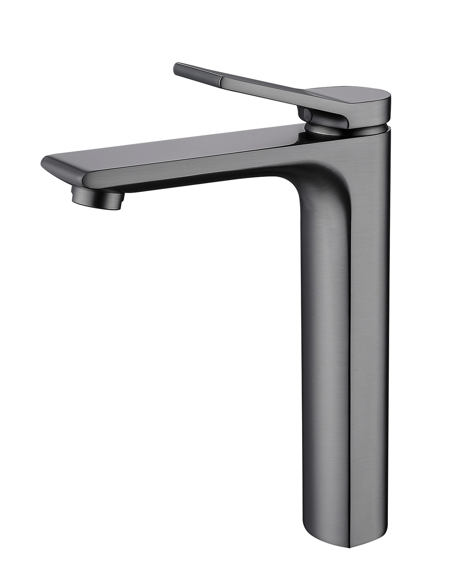 Gun-grey Single Hole Bathroom Faucet 
