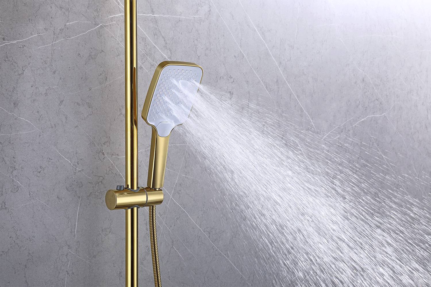 Solid Brass Rain Shower Exposed Shower System with Peeling Technology