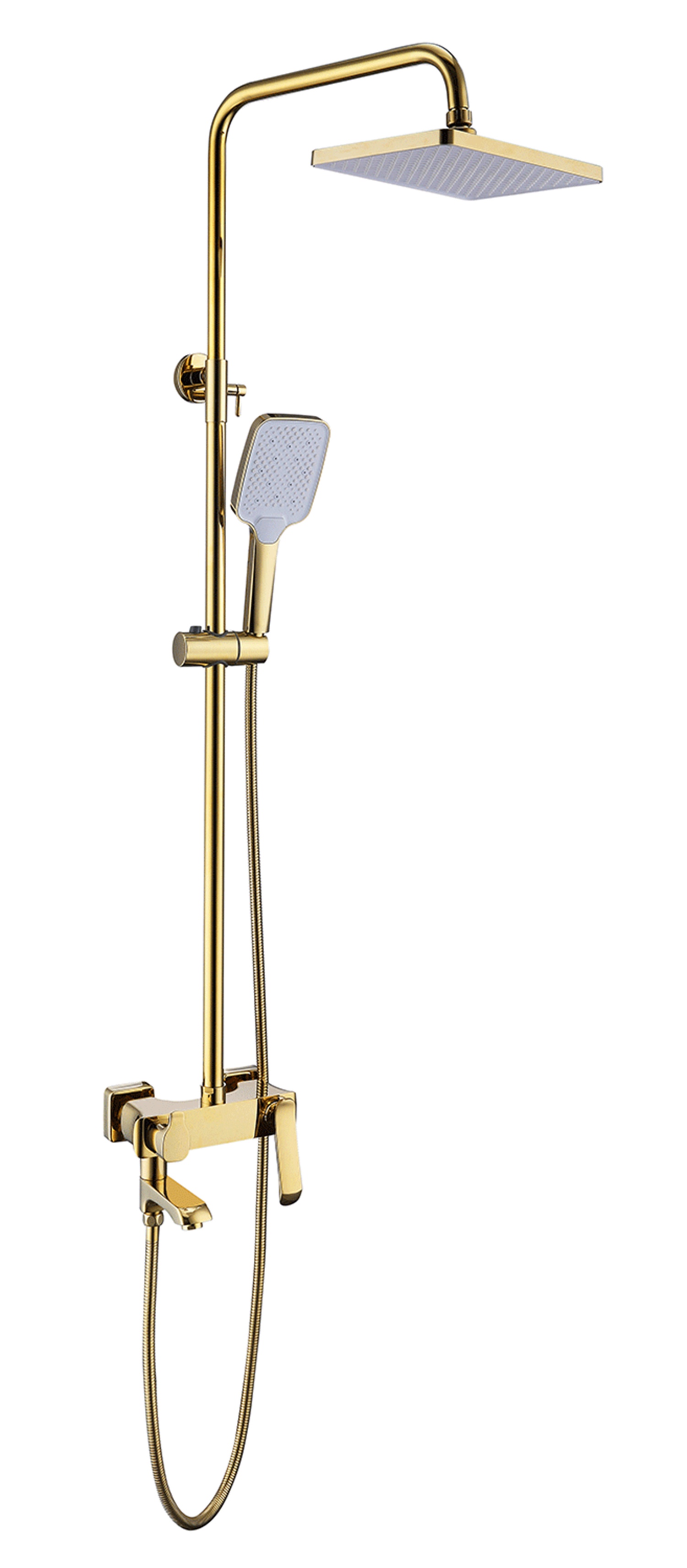 Solid Brass Rain Shower Exposed Shower System with Peeling Technology