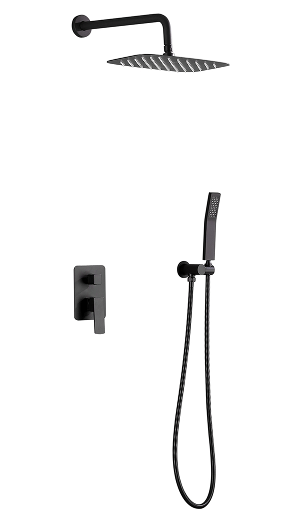 Black Hidden Shower Faucet