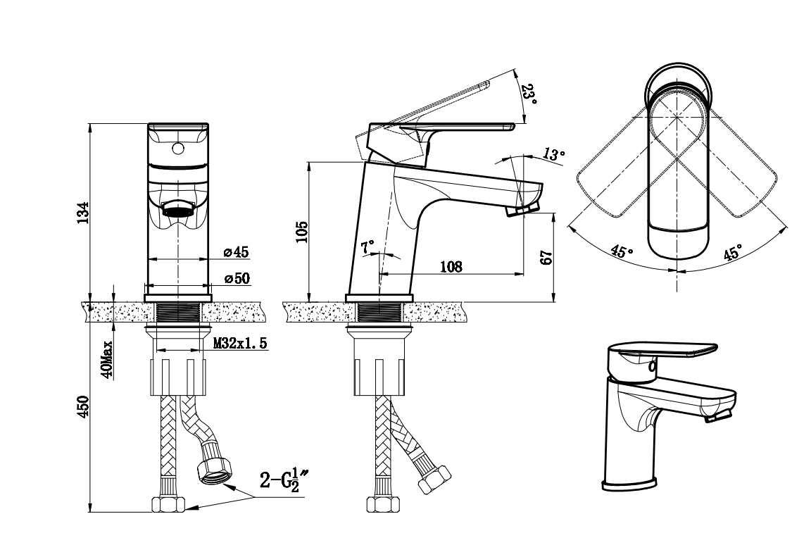 Single Handle Basin Tap