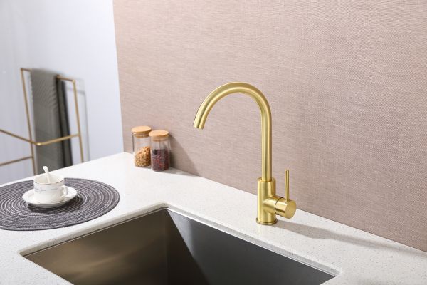 Gold Single Hole Kitchen Faucets