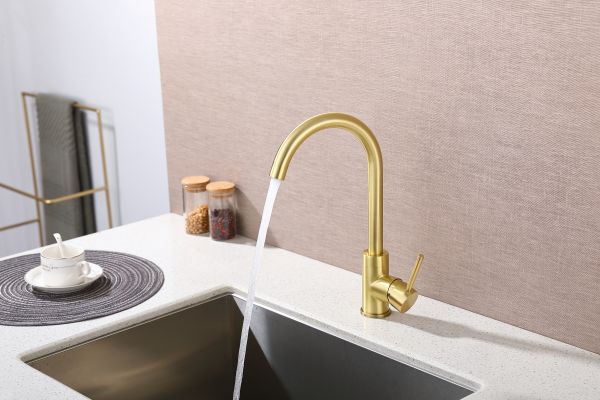 Gold Single Hole Kitchen Faucets