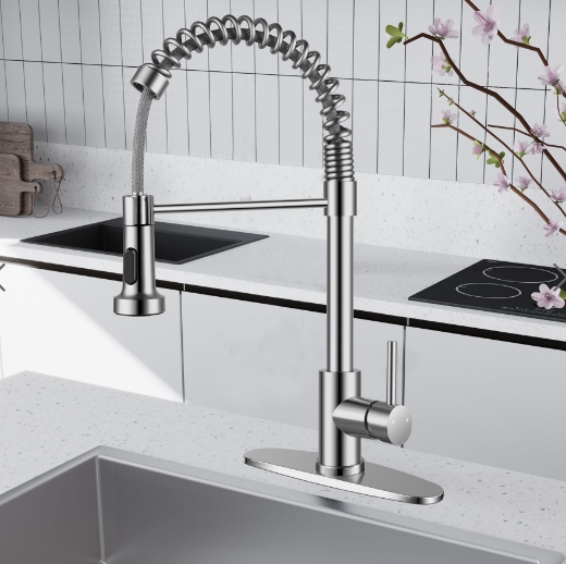 Single Handle Pull Down Sprayer Kitchen Faucet